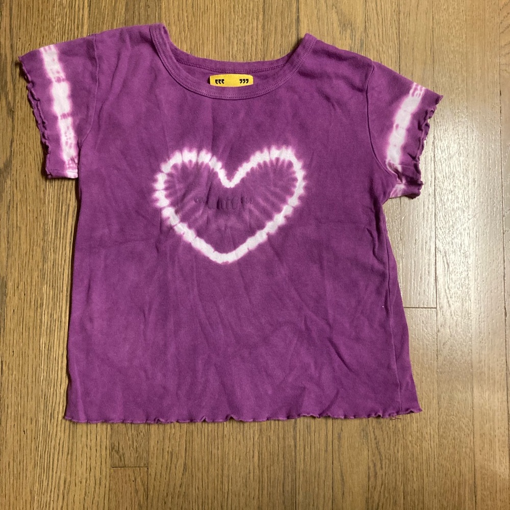 Unif Purple Heart tie dye top